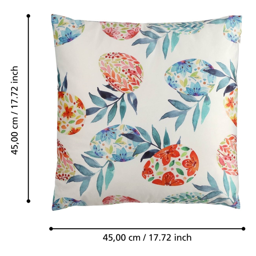 Eglo 420101 - Almofada decorativa GEBENG 45x45 cm azul/vermelho