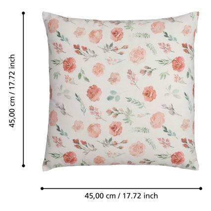 Eglo 420102 - Almofada decorativa GEBENG 45x45 cm branca/rosa