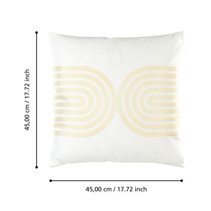 Eglo 420238 - Almofada decorativa BERHALA 45x45 cm branca/bege