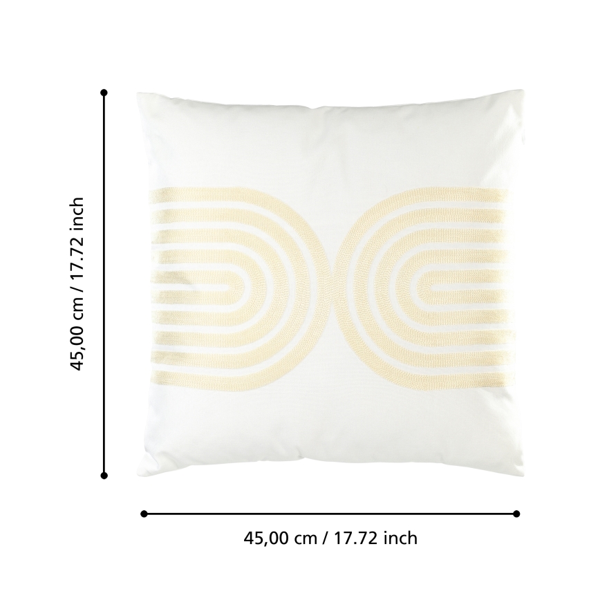 Eglo 420238 - Almofada decorativa BERHALA 45x45 cm branca/bege