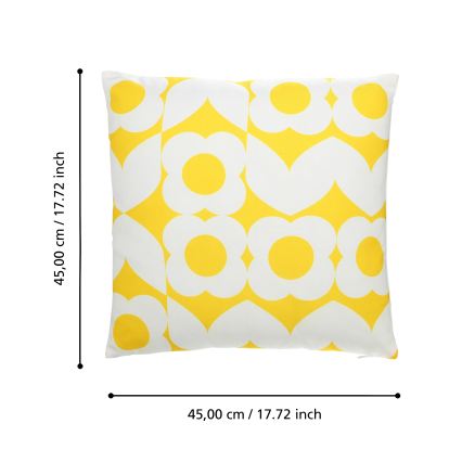 Eglo 420245 - Almofada decorativa TSUNAN 45x45 cm amarela