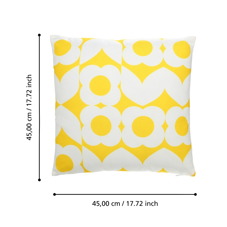 Eglo 420245 - Almofada decorativa TSUNAN 45x45 cm amarela