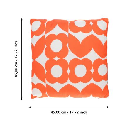 Eglo 420247 - Almofada decorativa TSUNAN 45x45 cm, cor laranja