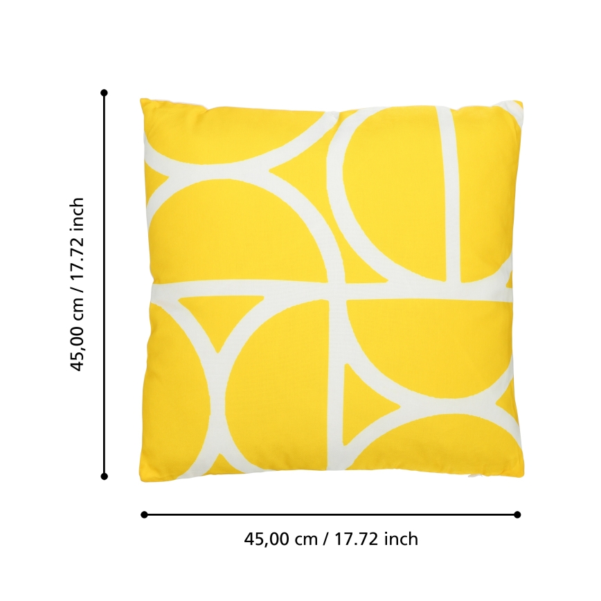 Eglo 420248 - Almofada decorativa TSUNAN 45x45 cm amarela