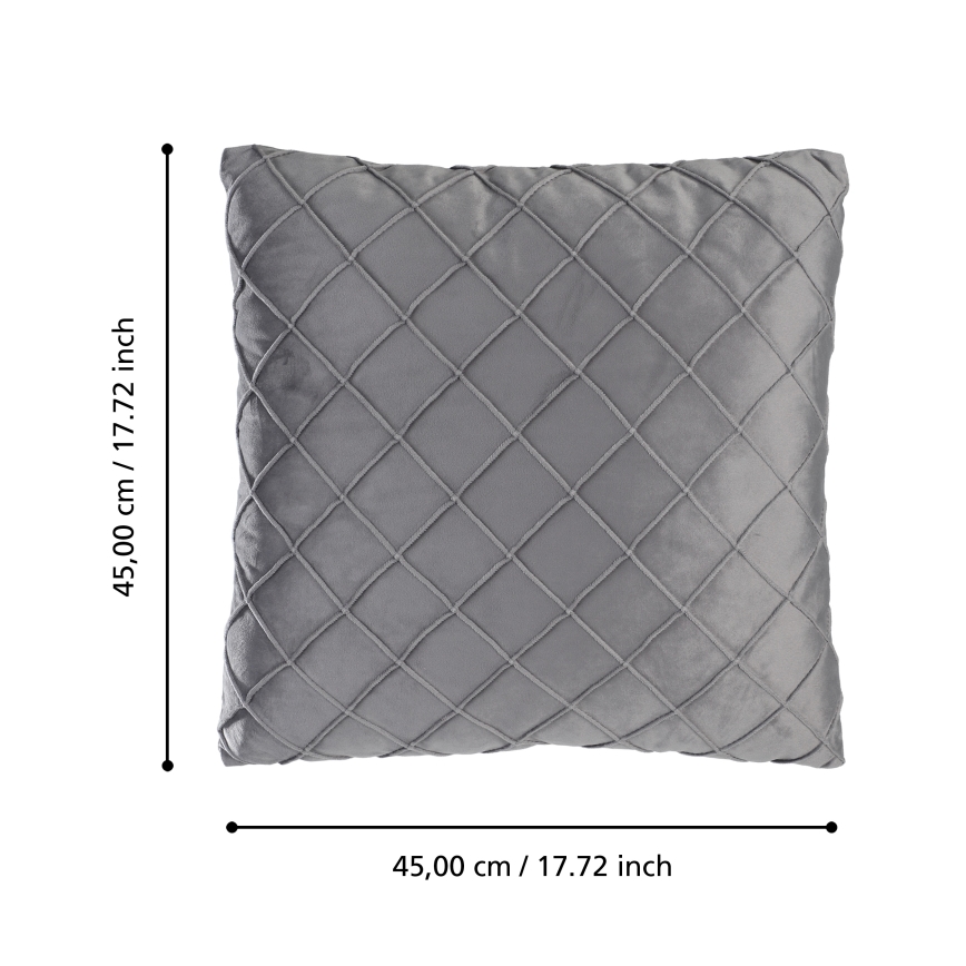 Eglo 420254 - Almofada decorativa SHOURA 45x45 cm cinzenta