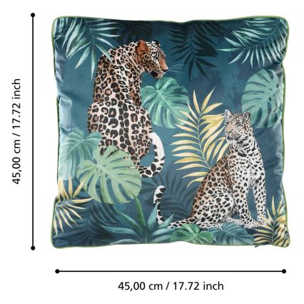 Eglo - Almofada decorativa 45x45 cm verde