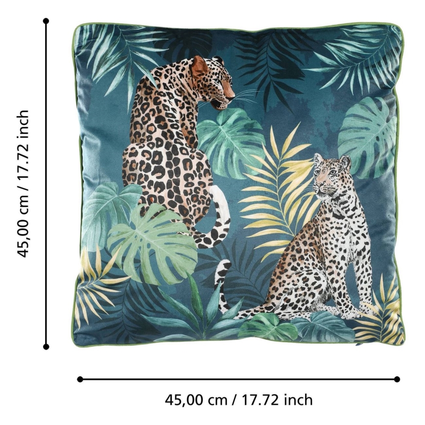 Eglo - Almofada decorativa 45x45 cm verde