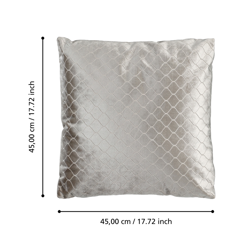 Eglo 420284 - Almofada decorativa SINGU 45x45 cm cinzenta