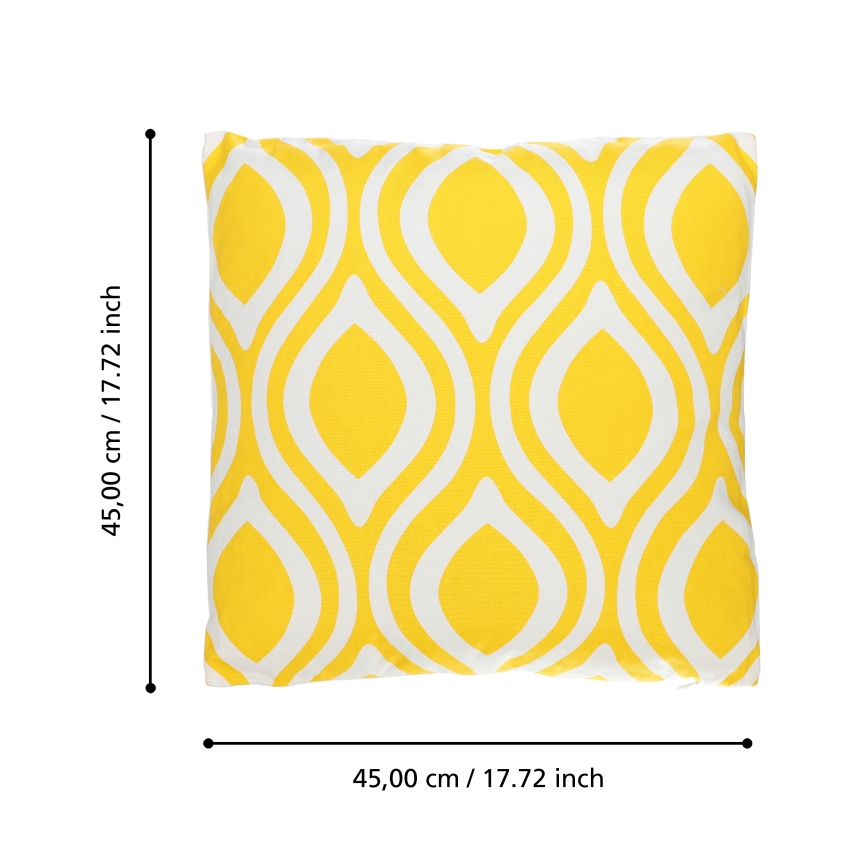 Eglo 420293 - Almofada decorativa CHEVERY 45x45 cm amarela