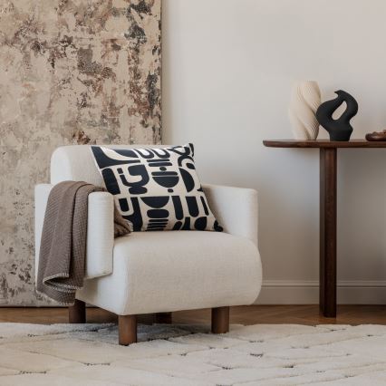 Eglo 420307 - Almofada decorativa CHEVERY 45x45 cm creme/preta
