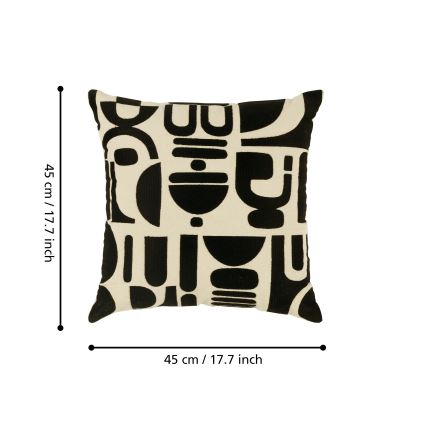 Eglo 420307 - Almofada decorativa CHEVERY 45x45 cm creme/preta