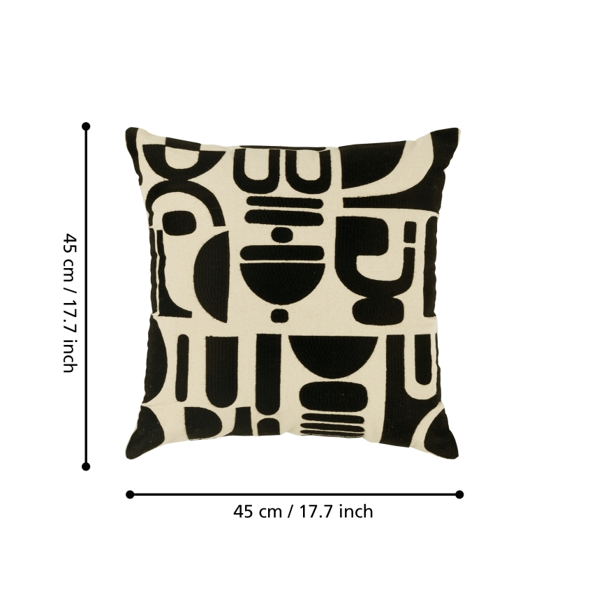 Eglo 420307 - Almofada decorativa CHEVERY 45x45 cm creme/preta