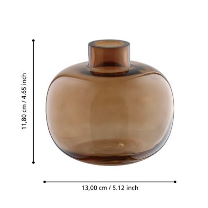 Eglo 421213 - Vaso de vidro SIRANANA 11,8x13 cm castanho/fumado