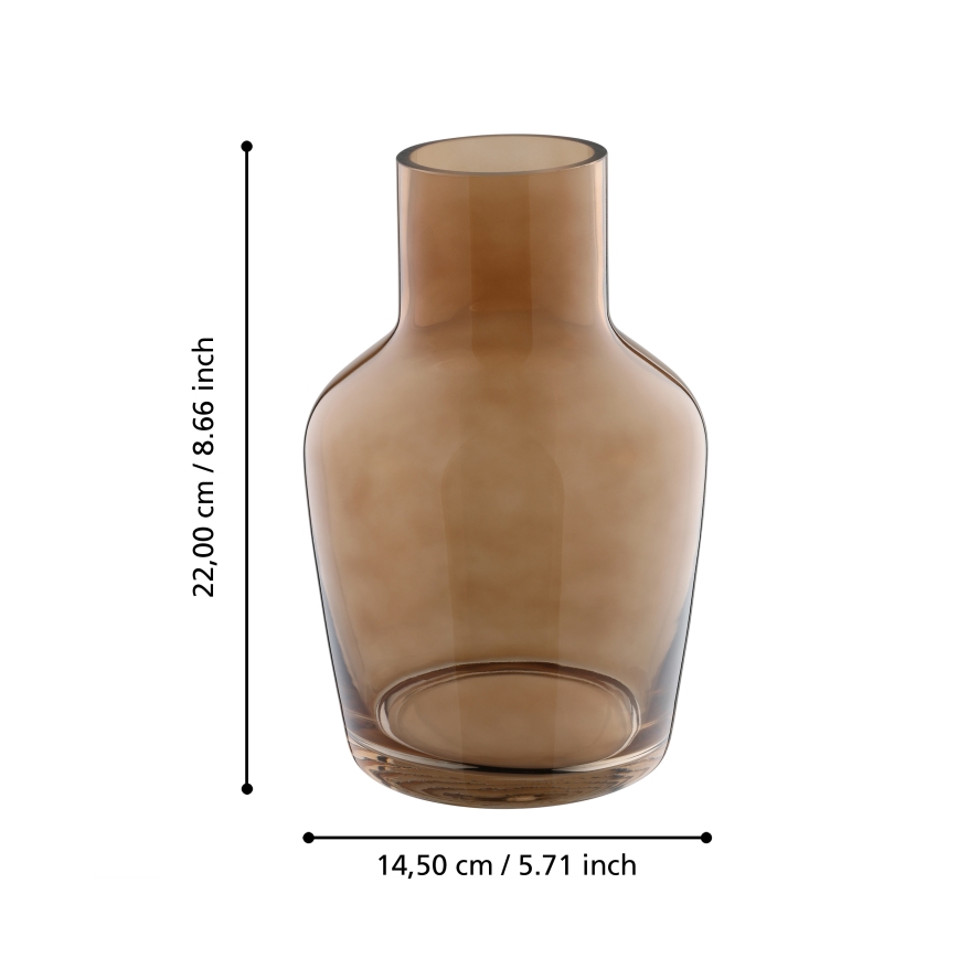 Eglo 421221 - Vaso de vidro SIRANANA 22x14,5 cm castanho/fumê