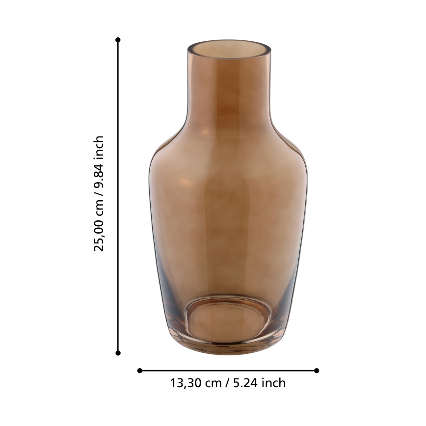 Eglo 421224 - Vaso de vidro SIRANANA 25x13,3 cm castanho/fumê