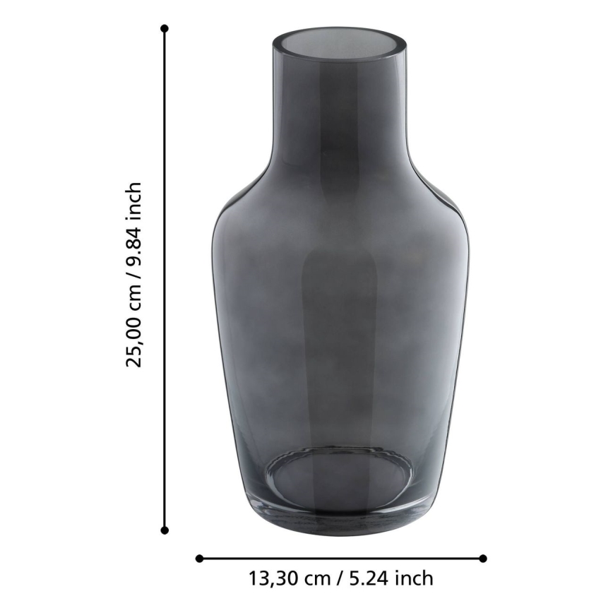 Eglo - Jarra de vidro 25x13,3 cm preto