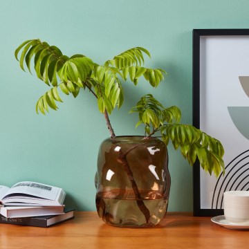 Eglo 421238 - Vaso de vidro MAROSAVA 23x20 cm castanho/fumê