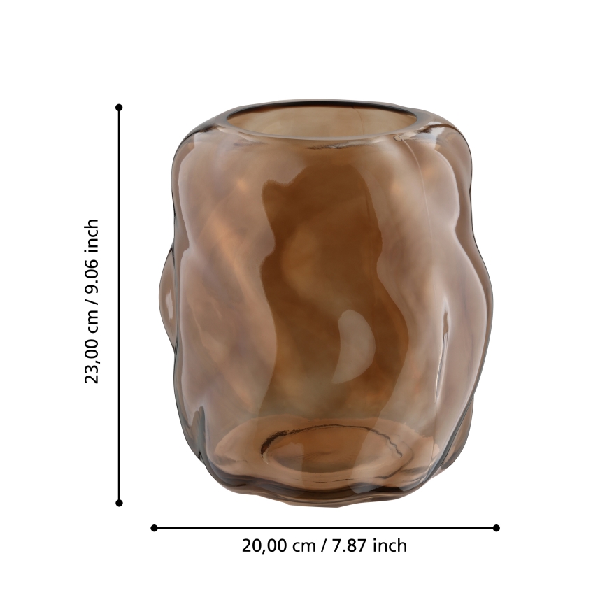 Eglo 421238 - Vaso de vidro MAROSAVA 23x20 cm castanho/fumê