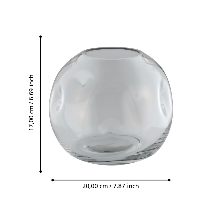 Eglo 421241 - Vaso de vidro MAROSAVA 17x20 cm cinzento/fumado