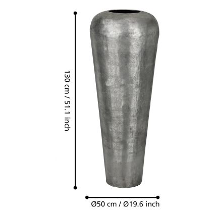 Eglo 421335 - Vaso metálico MIYAZAKI 130x50 cm cinza