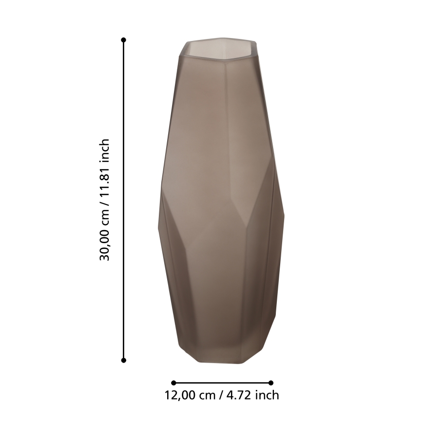 Eglo 421345 - Vaso de vidro CLONONY 30x12 cm castanho