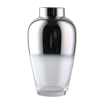 Eglo 421359 - Vaso de vidro decorativo KENYASI 27 x 15,5 cm, acabamento cromado brilhante