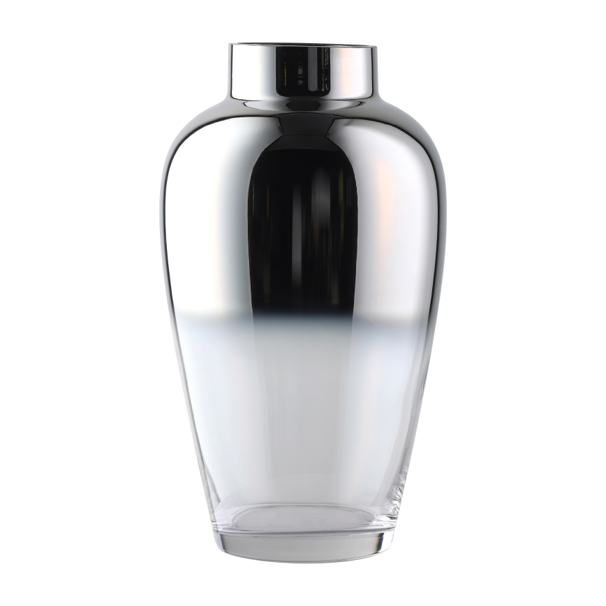 Eglo 421359 - Vaso de vidro decorativo KENYASI 27 x 15,5 cm, acabamento cromado brilhante