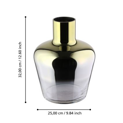 Eglo 421368 - Vaso de vidro SAMUNTAI 32x25 cm dourado
