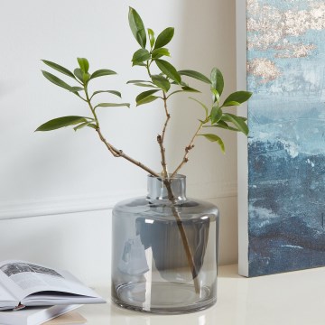 Eglo 421385 - Vaso de vidro NABAS 24,5x21 cm preto/fumê