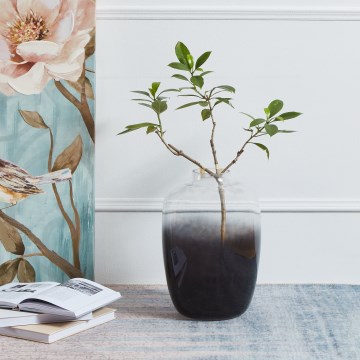 Eglo 421392 - Vaso de vidro CULASI 35,5x24,5 cm preto/fumê