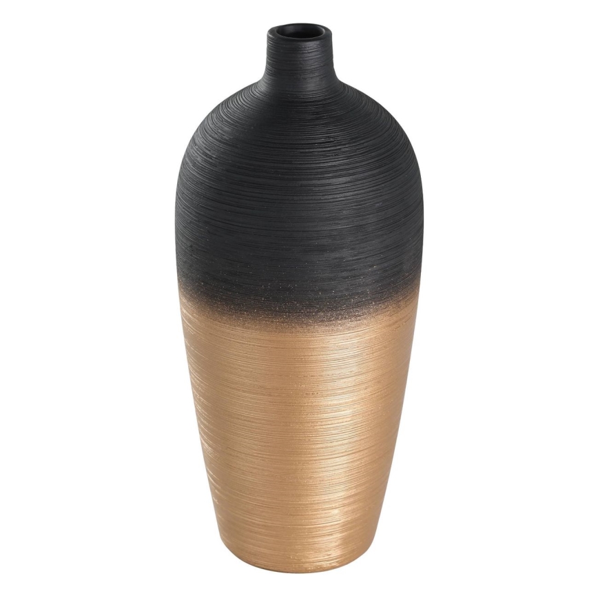 Eglo - Jarra de cerâmica 28x12,5 cm preto/dourado