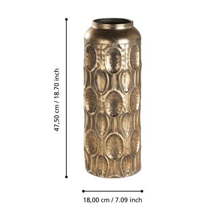 Eglo 421631 - Vaso metálico LENGGENG 47,5x18 cm dourado