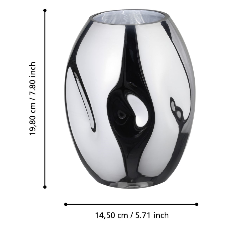 Eglo 421688 - Vaso de vidro XIPORAI 19,8x14,5 cm cromado brilhante