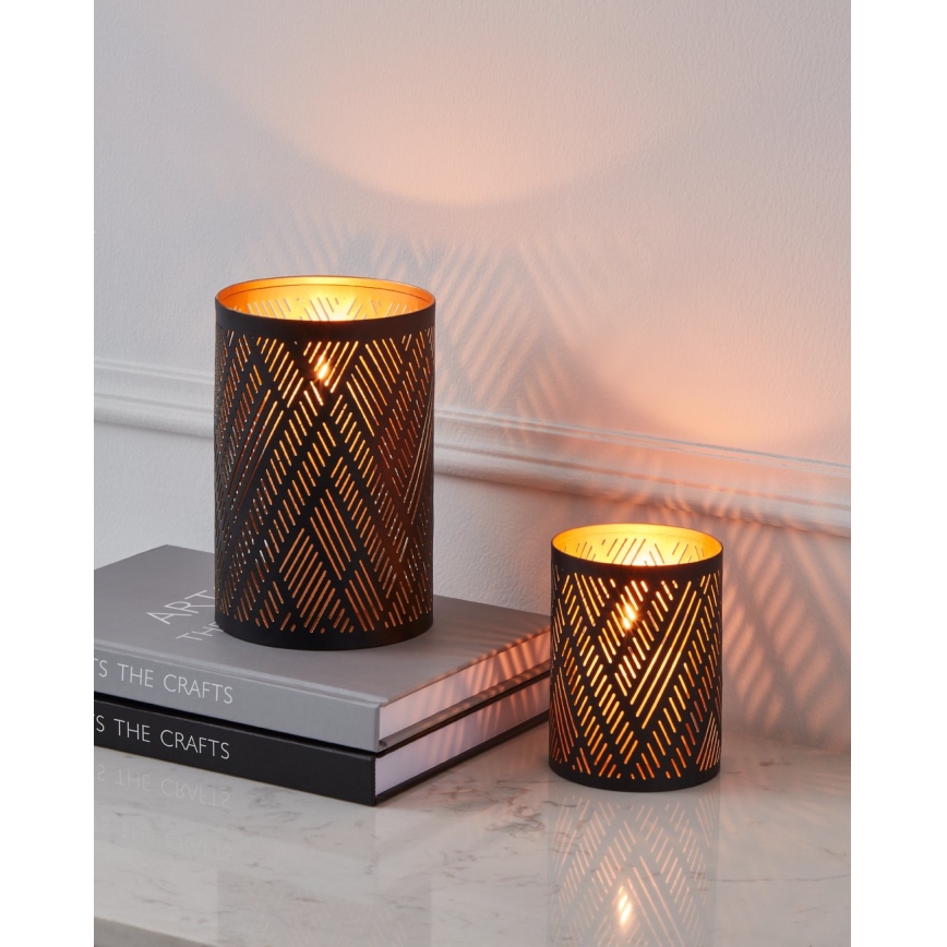 Eglo - Castiçal 10x7,5 cm preto/dourado