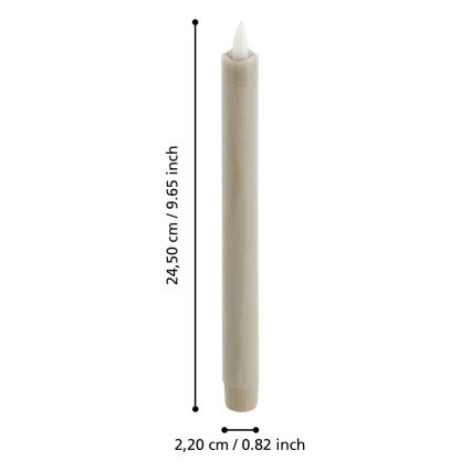 Eglo - CONJUNTO 2x Velas LED LED/1xAAA 24,5 cm bege
