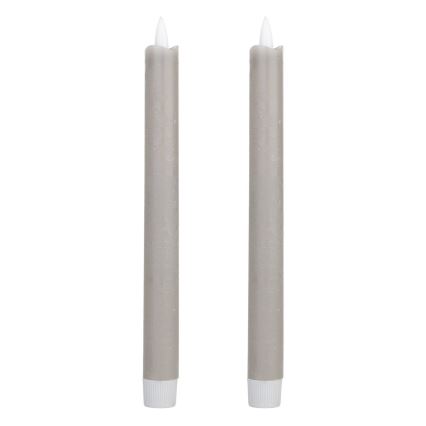 Eglo - CONJUNTO 2x LED Candle LED/1xAAA 24,5 cm cinzento