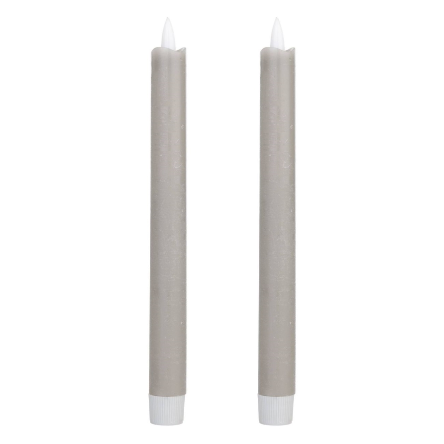 Eglo - CONJUNTO 2x LED Candle LED/1xAAA 24,5 cm cinzento