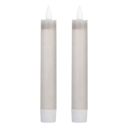 Eglo 422223 - CONJUNTO 2x Velas LED ANTANABE LED/1xAAA 15 cm cinzento