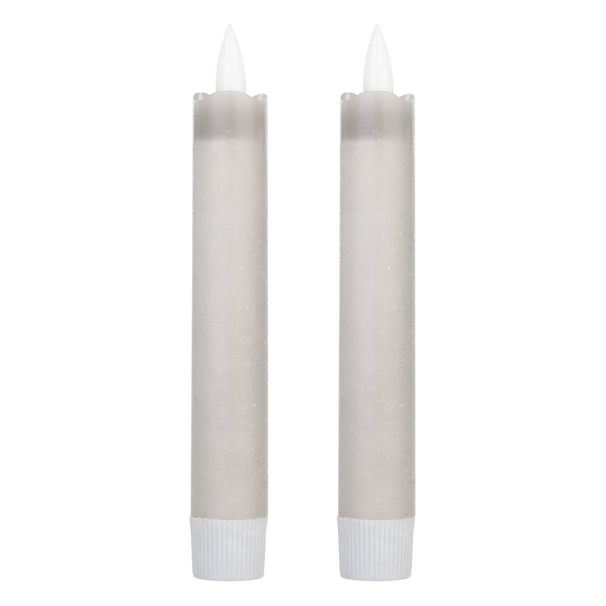 Eglo 422223 - CONJUNTO 2x Velas LED ANTANABE LED/1xAAA 15 cm cinzento