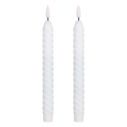 Eglo - CONJUNTO 2x Velas LED LED/1xAAA 25 cm branco