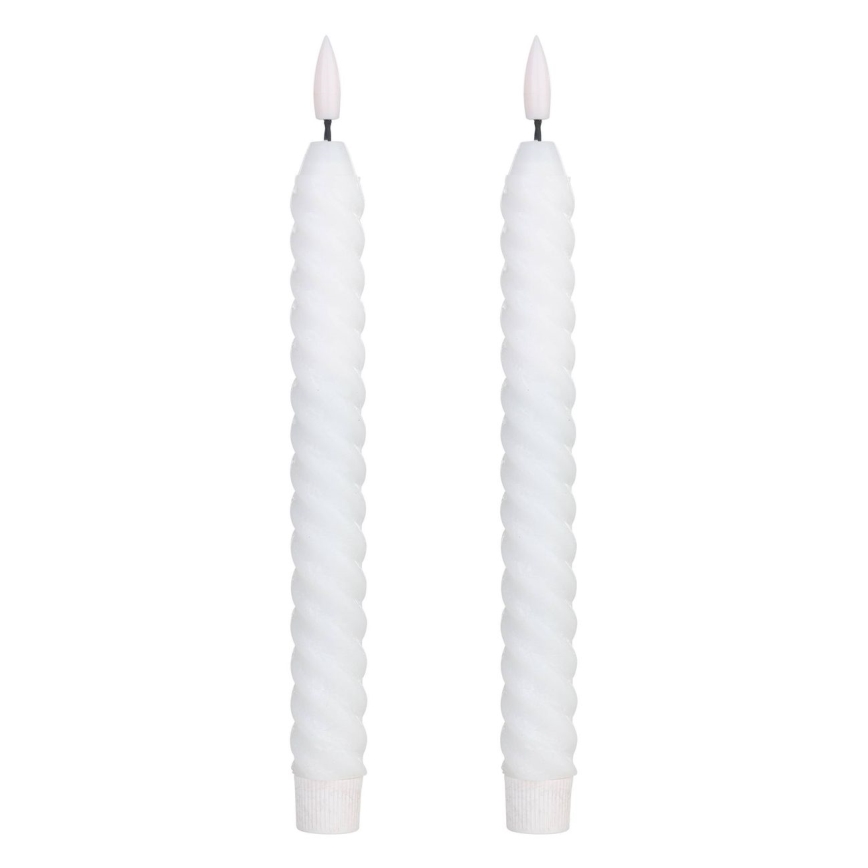 Eglo - CONJUNTO 2x Velas LED LED/1xAAA 25 cm branco