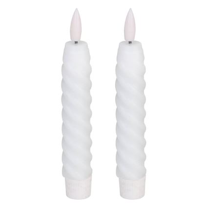 Eglo - CONJUNTO 2x Velas LED LED/1xAAA 15 cm branco