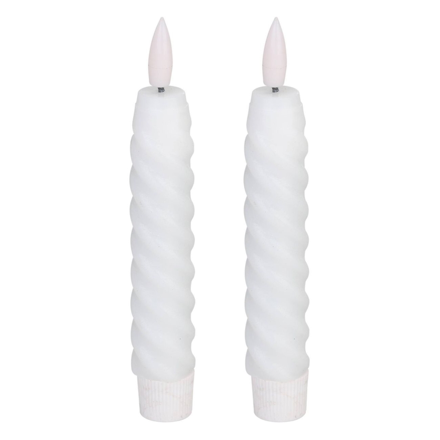 Eglo - CONJUNTO 2x Velas LED LED/1xAAA 15 cm branco