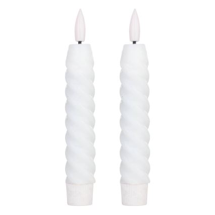 Eglo - CONJUNTO 2x Velas LED LED/1xAAA 15 cm branco