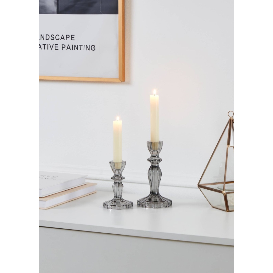 Eglo - Castiçal 11x7,5 cm cinzento