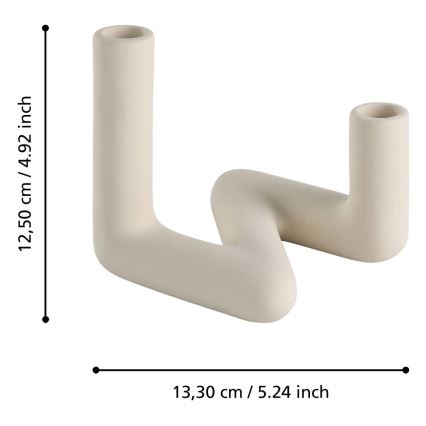 Eglo - Castiçal 13,3x12,5 cm creme