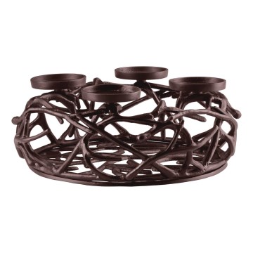 Eglo 422731 - Castiçal OROQUIETA 13,5x35 cm castanho
