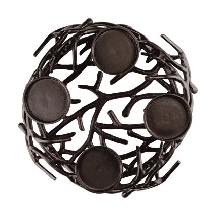 Eglo 422731 - Castiçal OROQUIETA 13,5x35 cm castanho