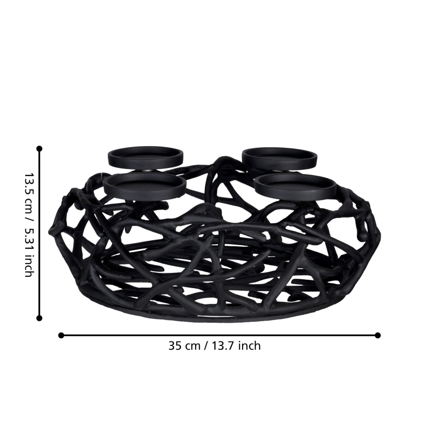 Eglo 422732 - Castiçal OROQUIETA 13,5x35 cm preto