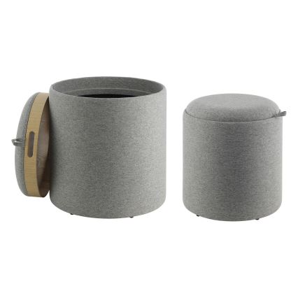Eglo - CONJUNTO 2x Pufes diâmetro 34,5/39 cm cinzento